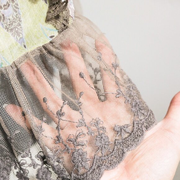 Boho Sheer Patchwork Lace Cami 🪷 RANUNCULUS - Picture 4 of 8